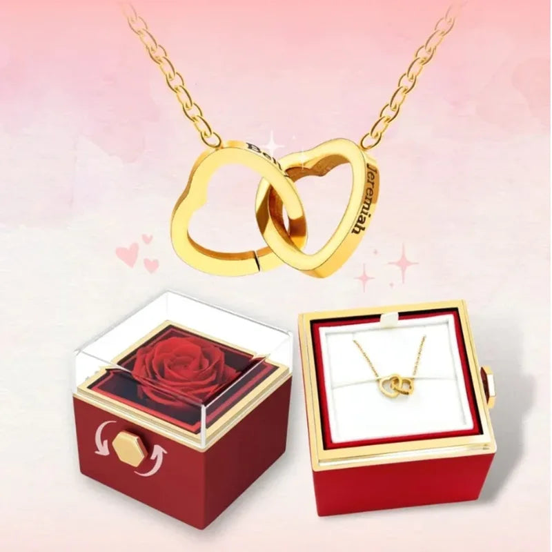 Colar Personalizado com Rosa Eterna - For Lovers